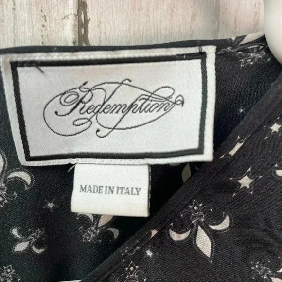 Redemption 100% silk blouse size12 black/special occasion - Picture 10 of 12